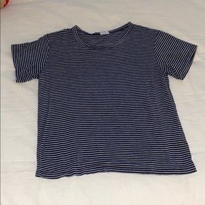 Striped Semi-Cropped Tee